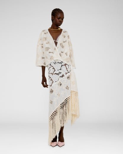 Fringe Lace Midi Scarf