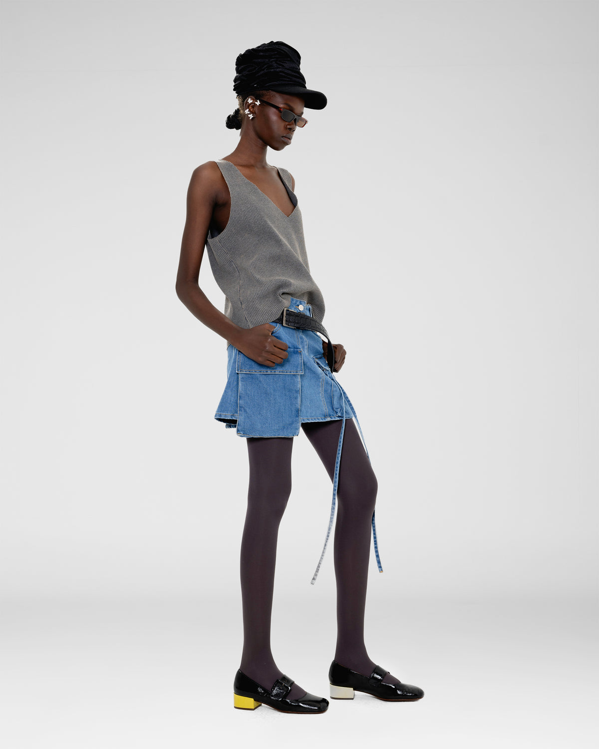 Utility Denim Skirt