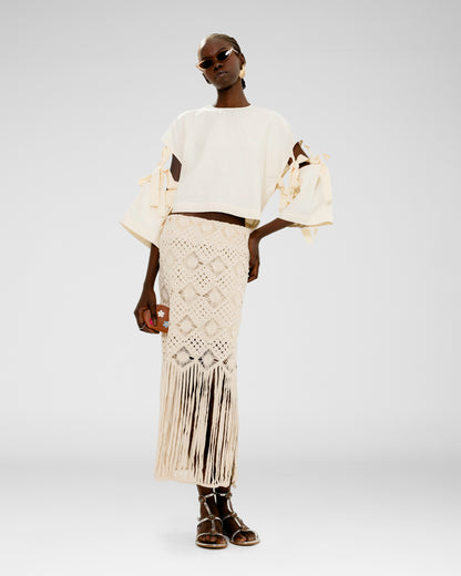 Macramé Fringe Skirt