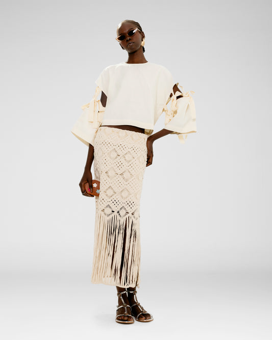 Macramé Fringe Skirt