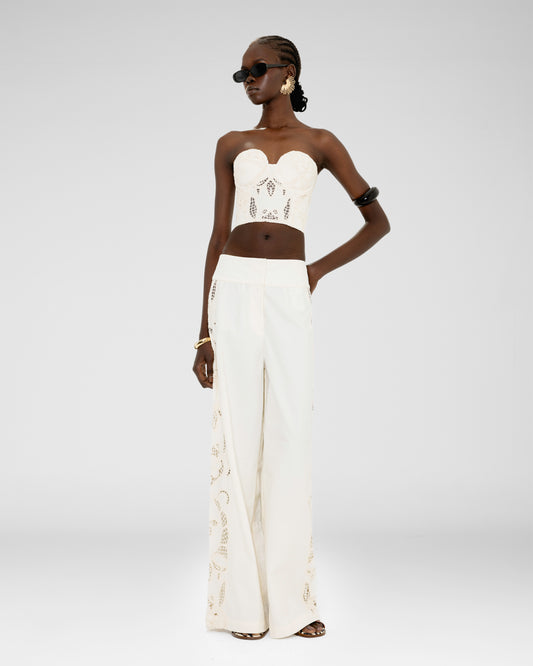Embroidered Cutwork Corset