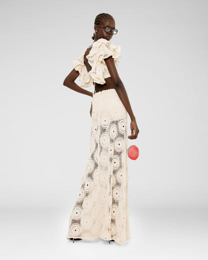 Ethereal Ruffle Crochet Top
