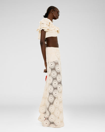 Ethereal Ruffle Crochet Top