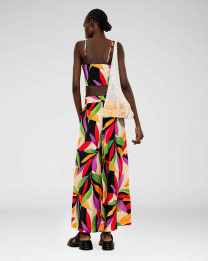 Tropical Bloom Wide-Leg Pants 