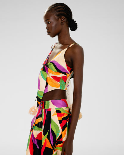 Tropical Bloom Wide-Leg Pants 