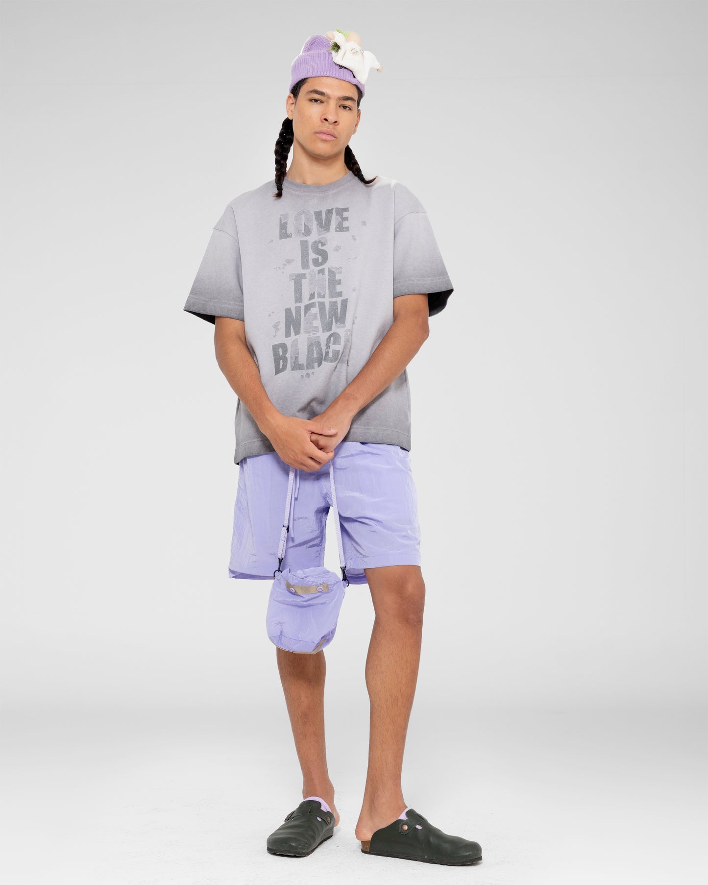 Graphic Fade Tee in Grey