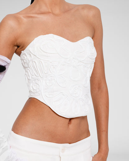 Floral Appliqué Bustier