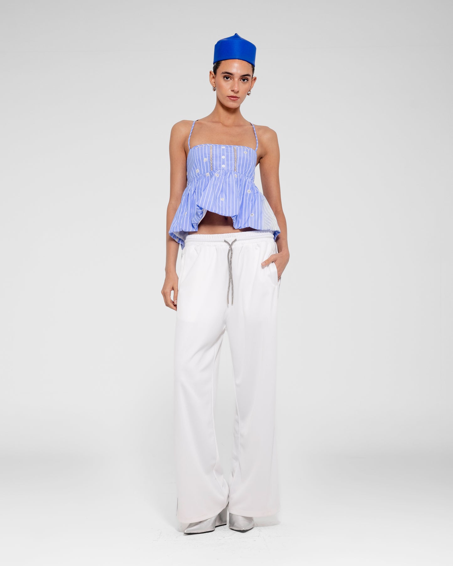 Seaside Stripe Peplum Cami