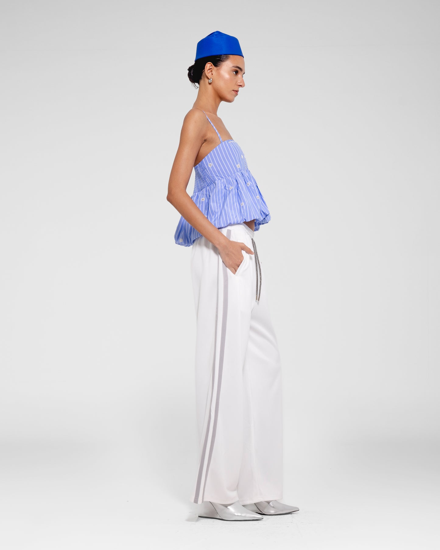 Seaside Stripe Peplum Cami