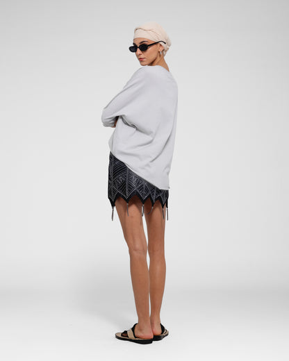 Abstract Print Oversized Tee