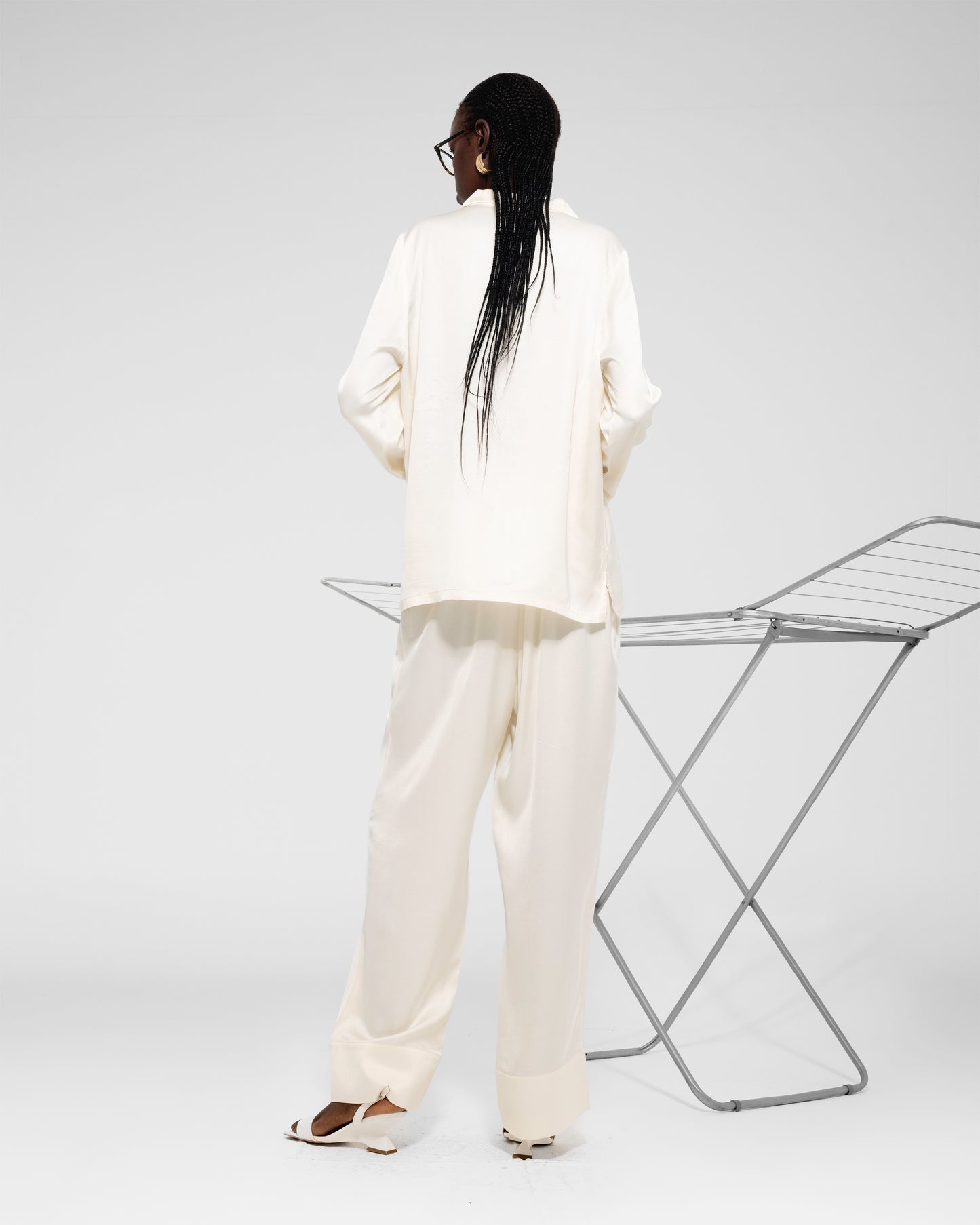 Wide-Leg silk Pants