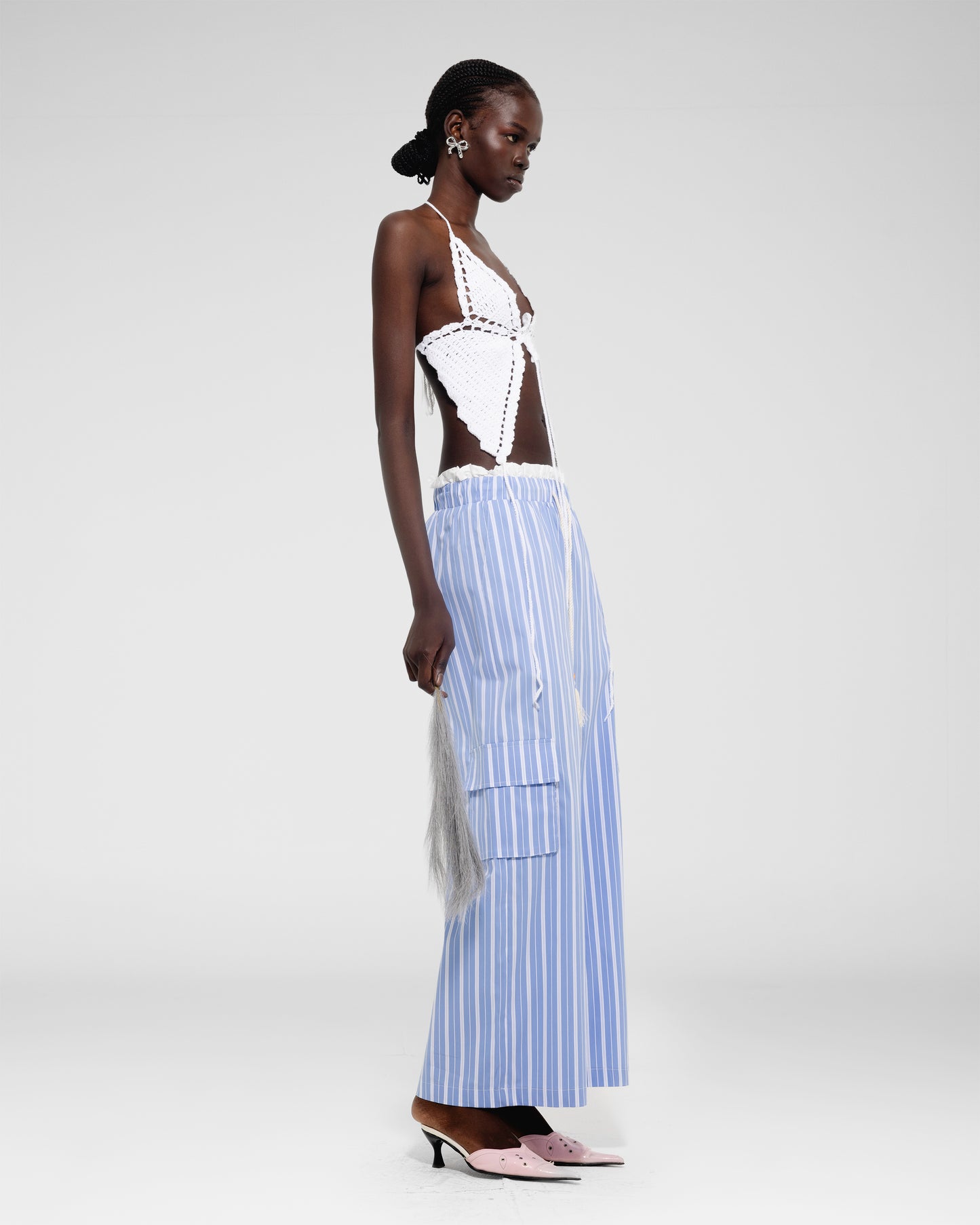 Striped Wide-Leg Pants