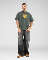 Faded Smile Tee — Olive