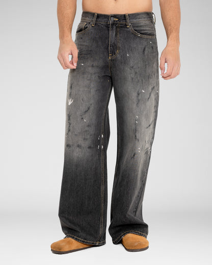 Paint-Splatter Vintage Jeans