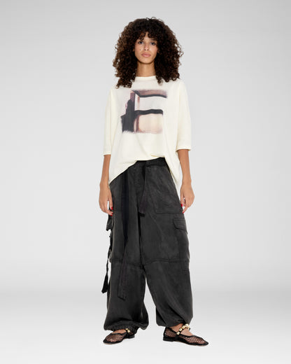 Abstract Print Oversized Tee