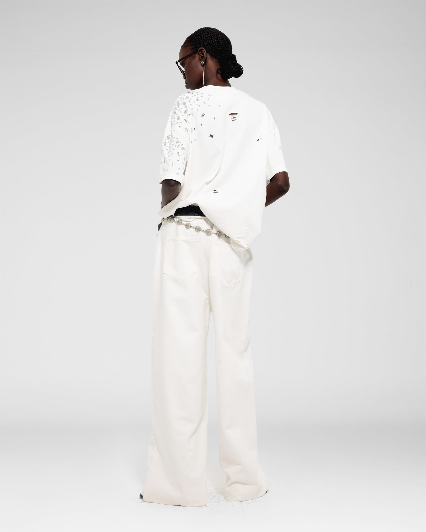 Wide-Leg Light Wash Jeans