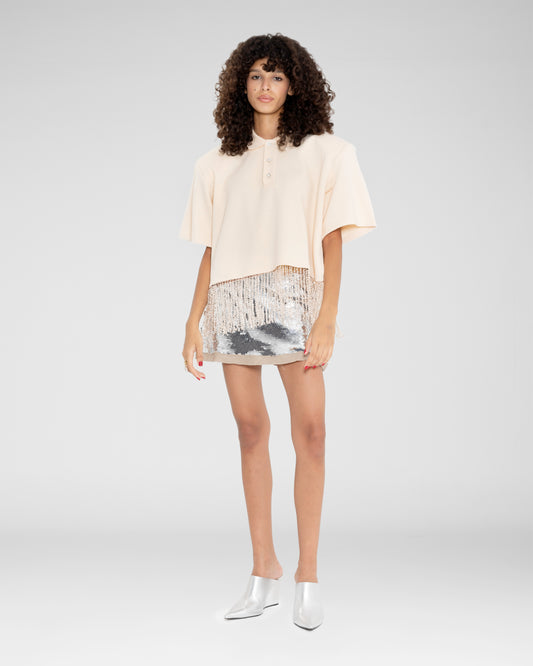 Crystal Fringe Polo