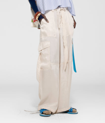 Silk Cargo Pants