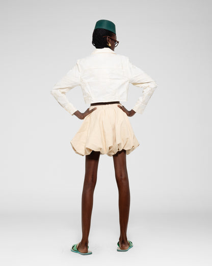 Bubble Hem Mini Skirt