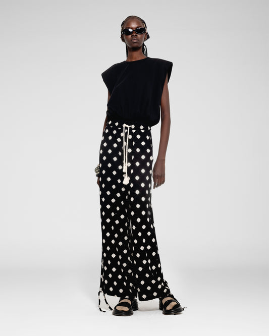 Black Diamond Wide-Leg Pants 