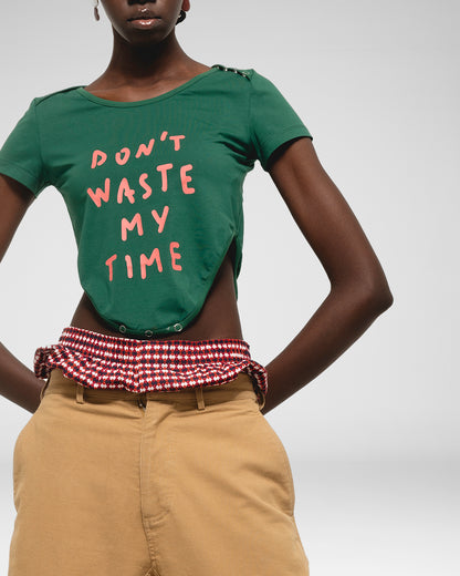 Don’t Waste My Time Cropped Tee