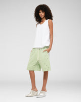 Mirror Studded Shorts  — Light Green