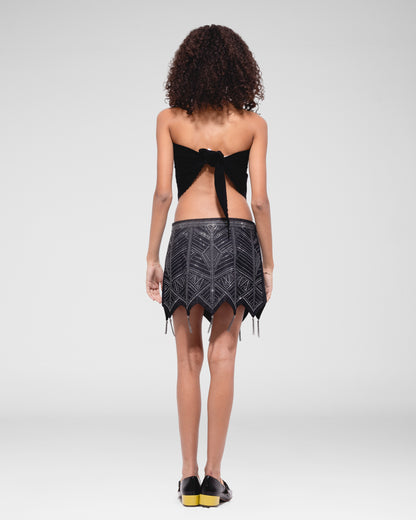 Midnight Embroidered Bandeau