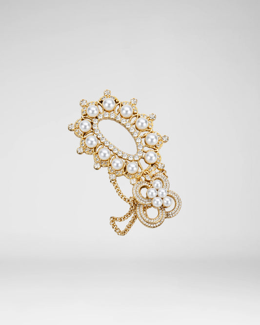 Royal Pearl Halo Brooch.