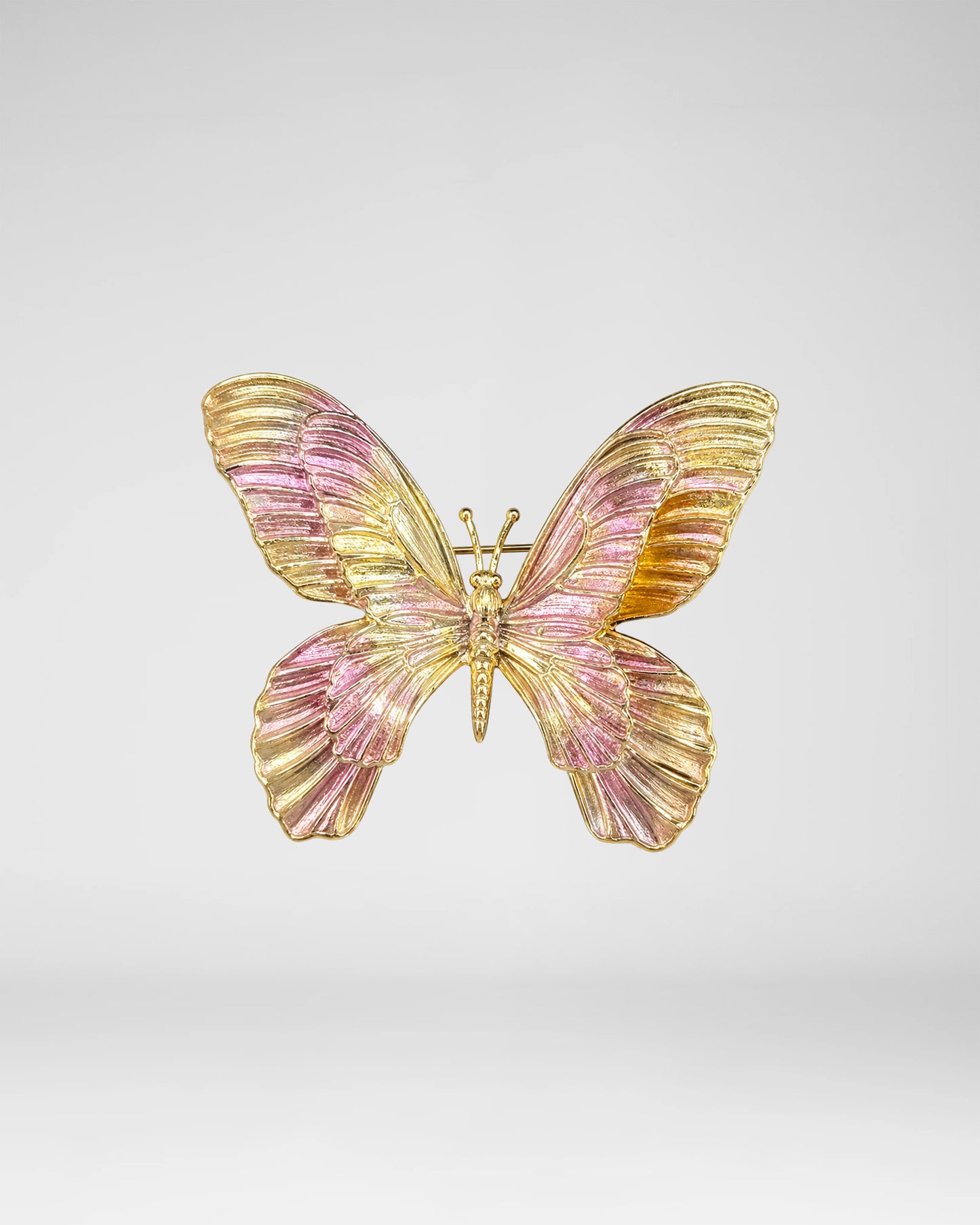 Golden Blush Butterfly Brooch.