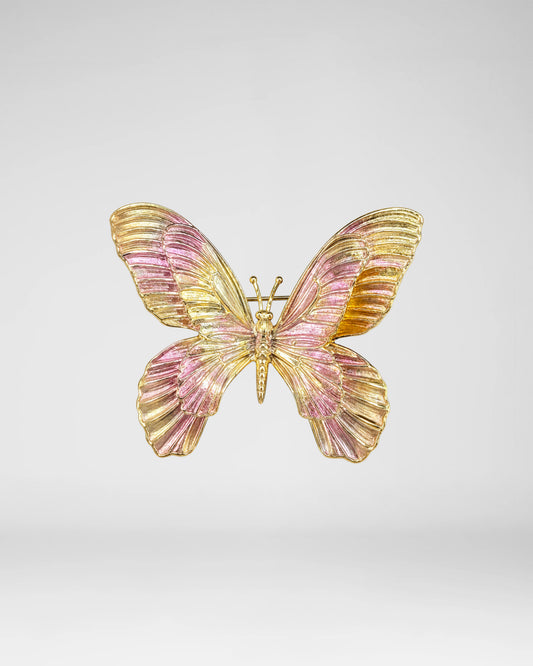 Golden Blush Butterfly Brooch.
