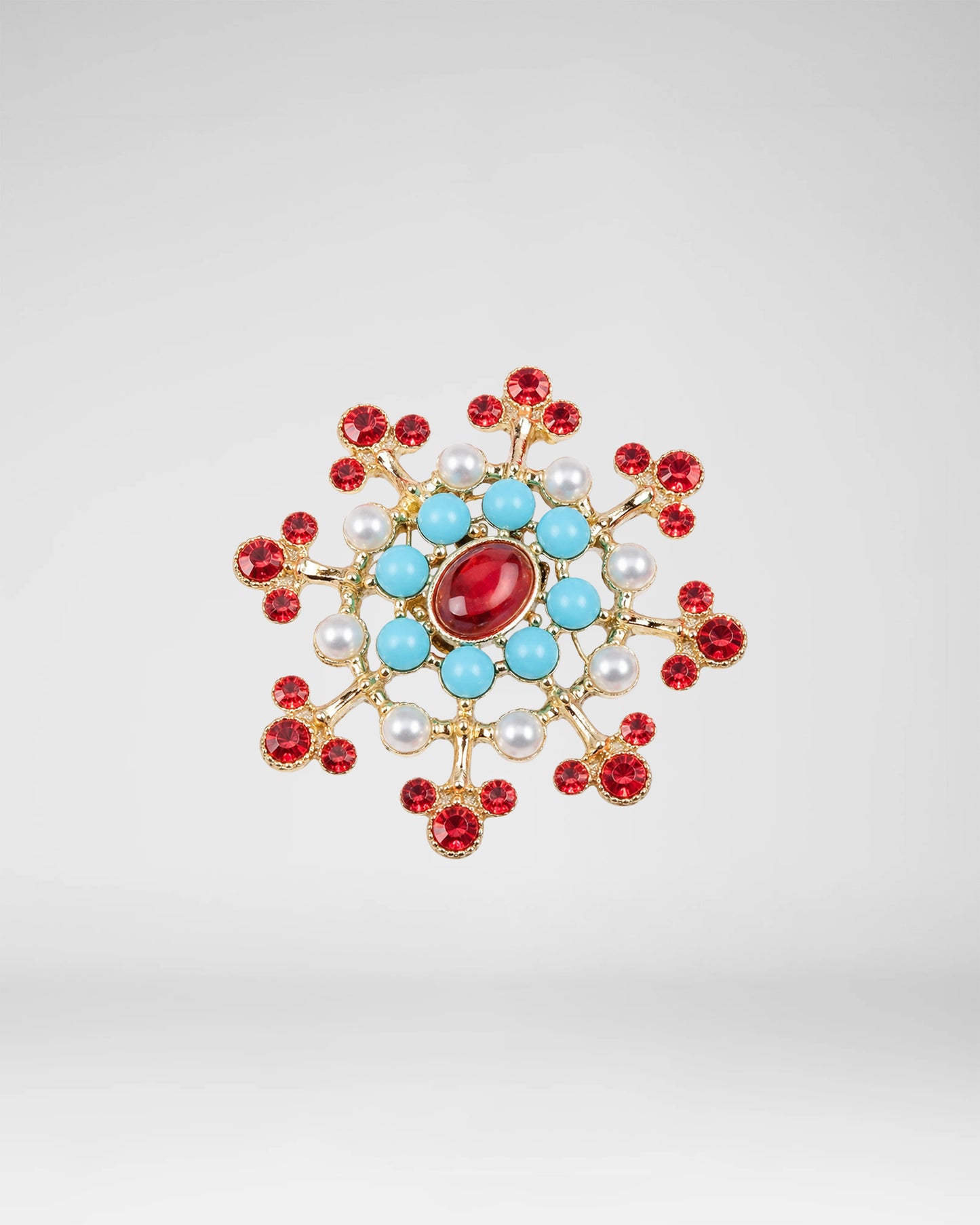 Royal Snowflake Crystal Brooch
