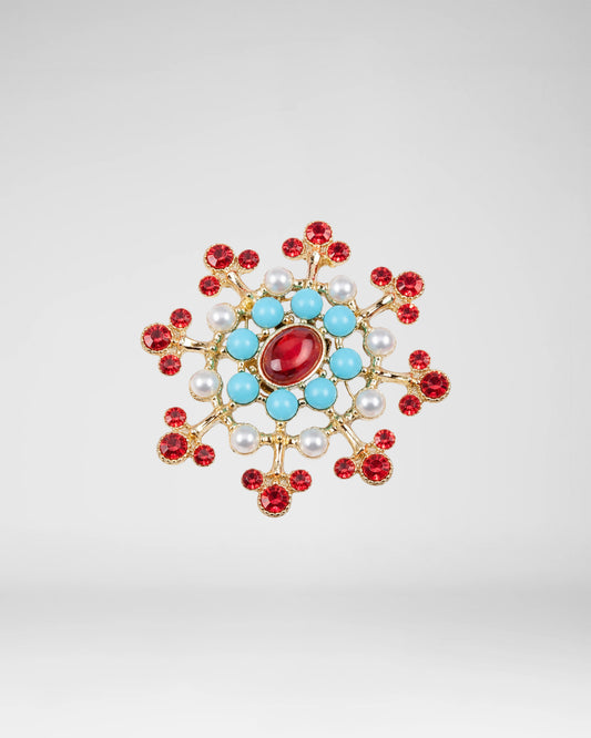 Royal Snowflake Crystal Brooch