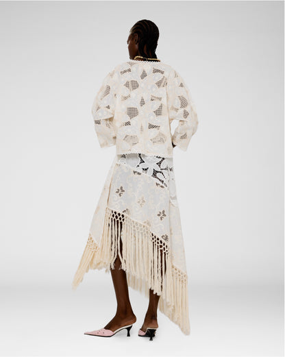 Fringe Lace Midi Scarf