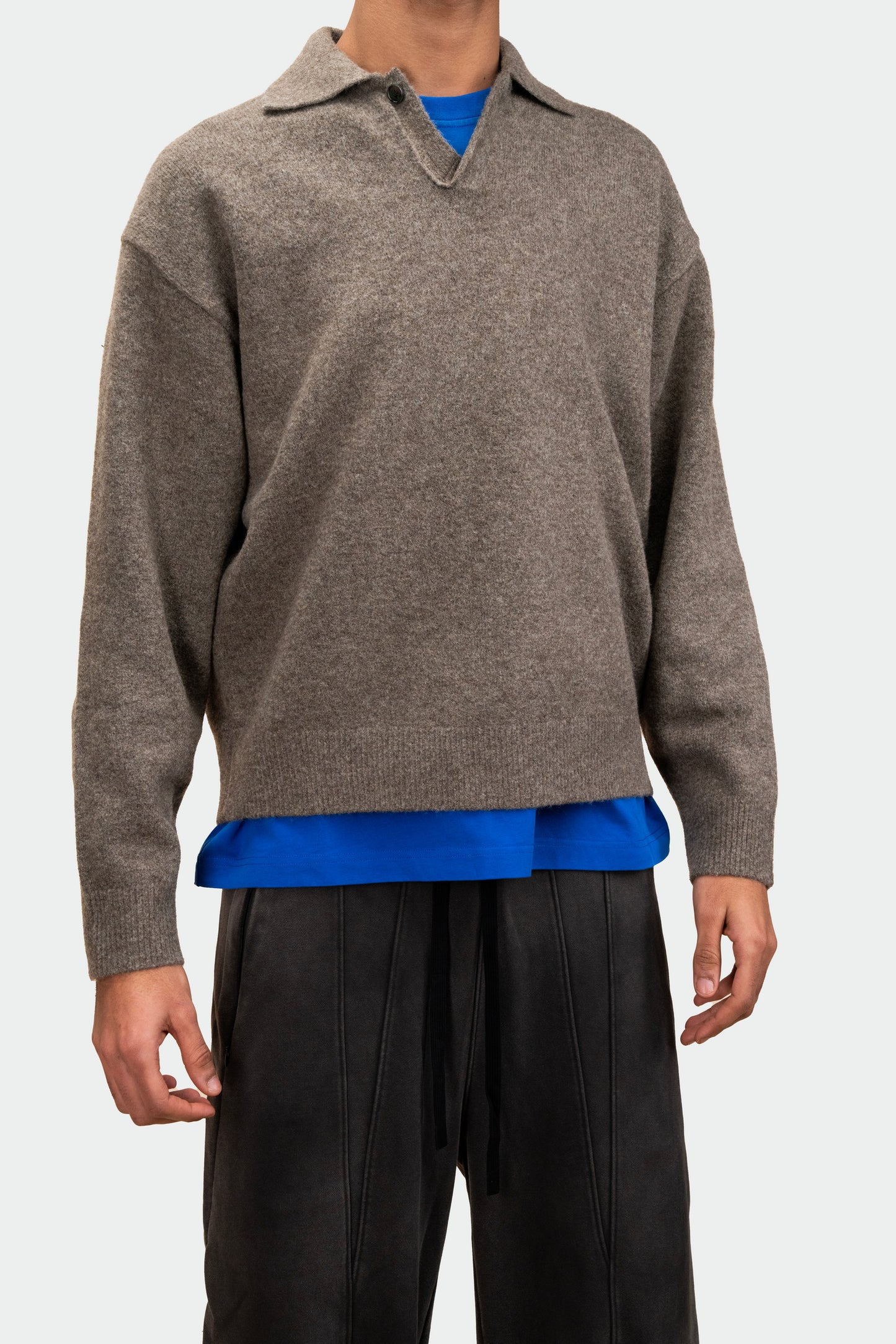 Offset Collar Pullover