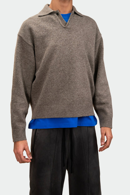 Offset Collar Pullover