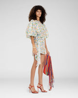Rainbow Fringe Clutch — Orange