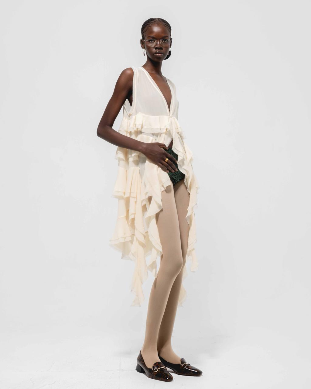 Asymmetric Ruffle Layer