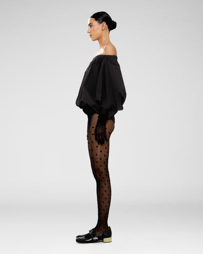 Midnight gathered blouse