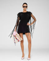 Fringe Kiss Top  — Black