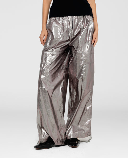 Metallic Cargo Pants