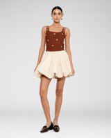 Bloom Knit Tank — Brown