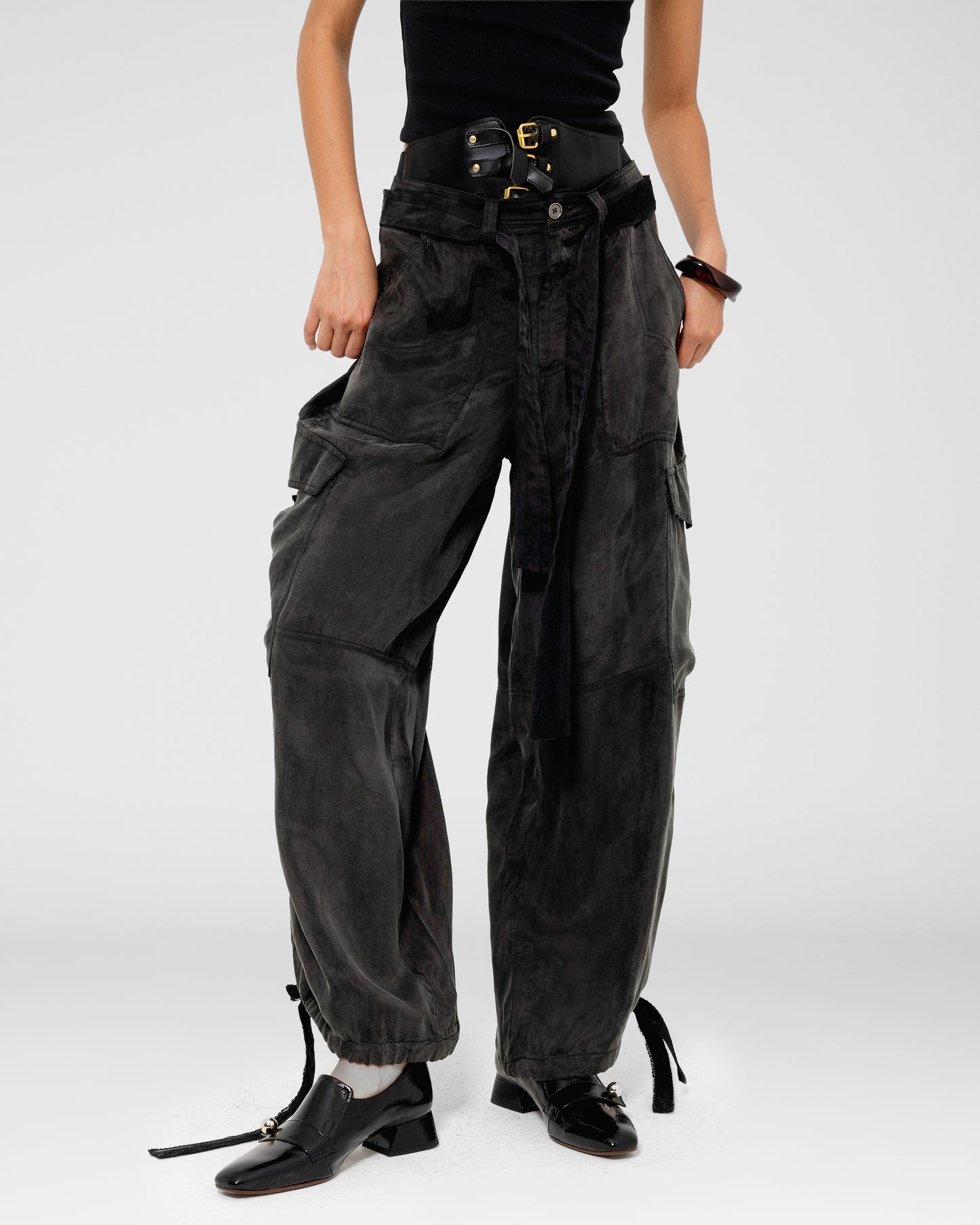 Silk Cargo Trousers