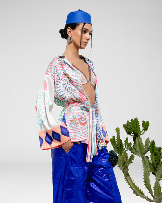 Printed Kimono Jacket
