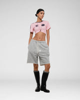 Mirror Studded Shorts  — Gray