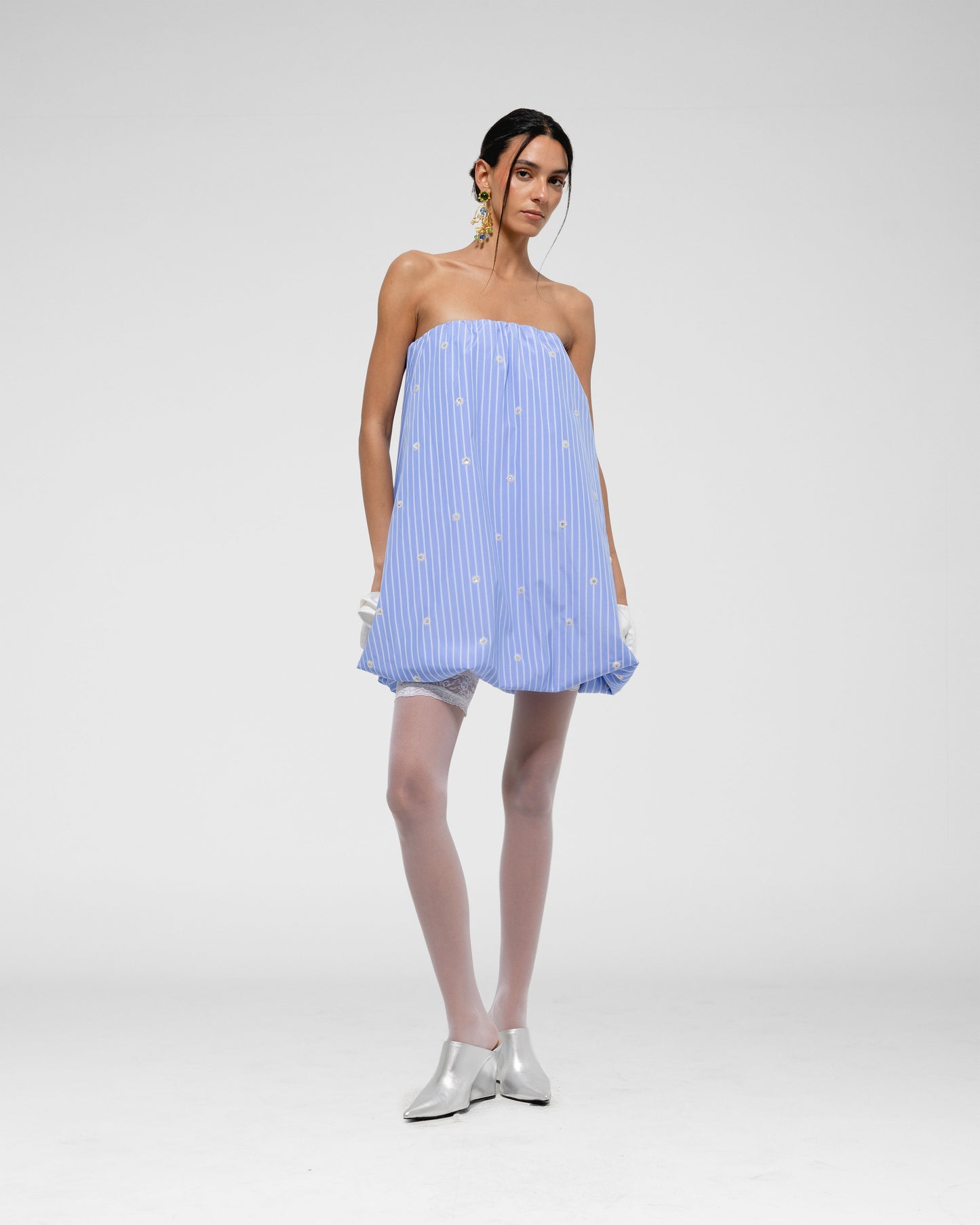 Strapless Bubble Mini Dress