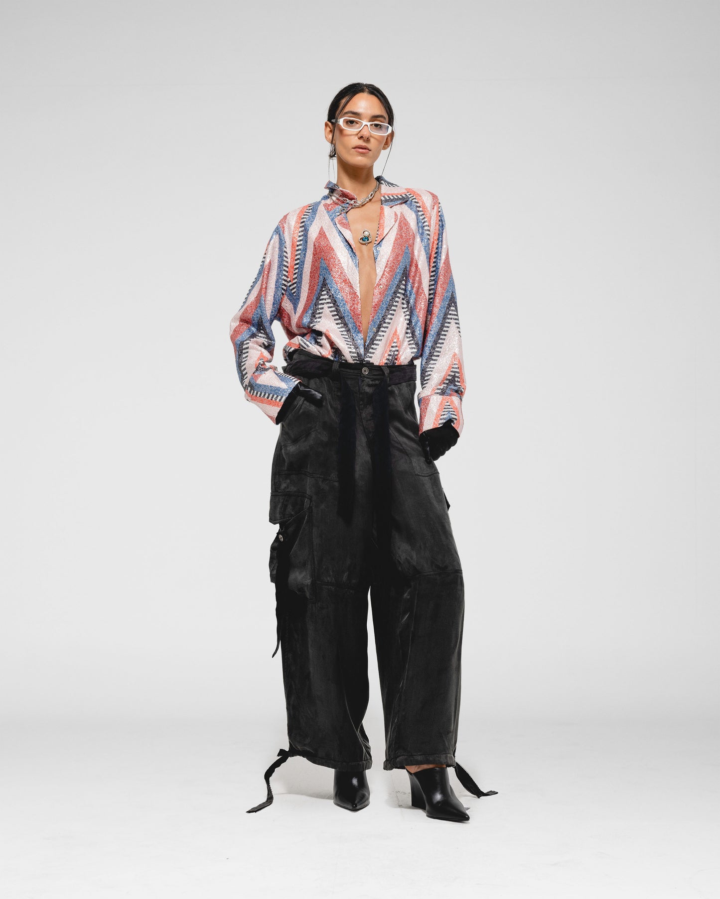 Metallic Chevron Shirt