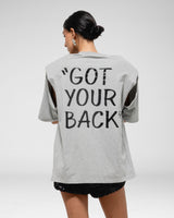 Got Your Back Statement Tee — Gray