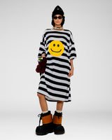 Happy Striped Dress — Black
