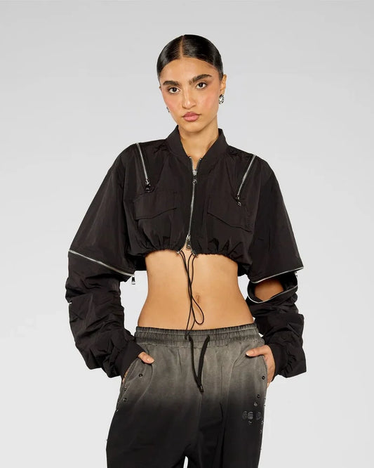 Zipline Cropped Utility Jacket