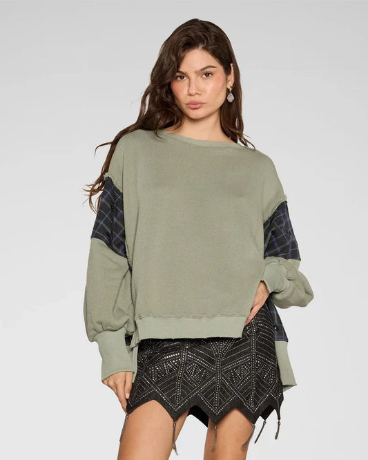 Sage Contrast Sweatshirt